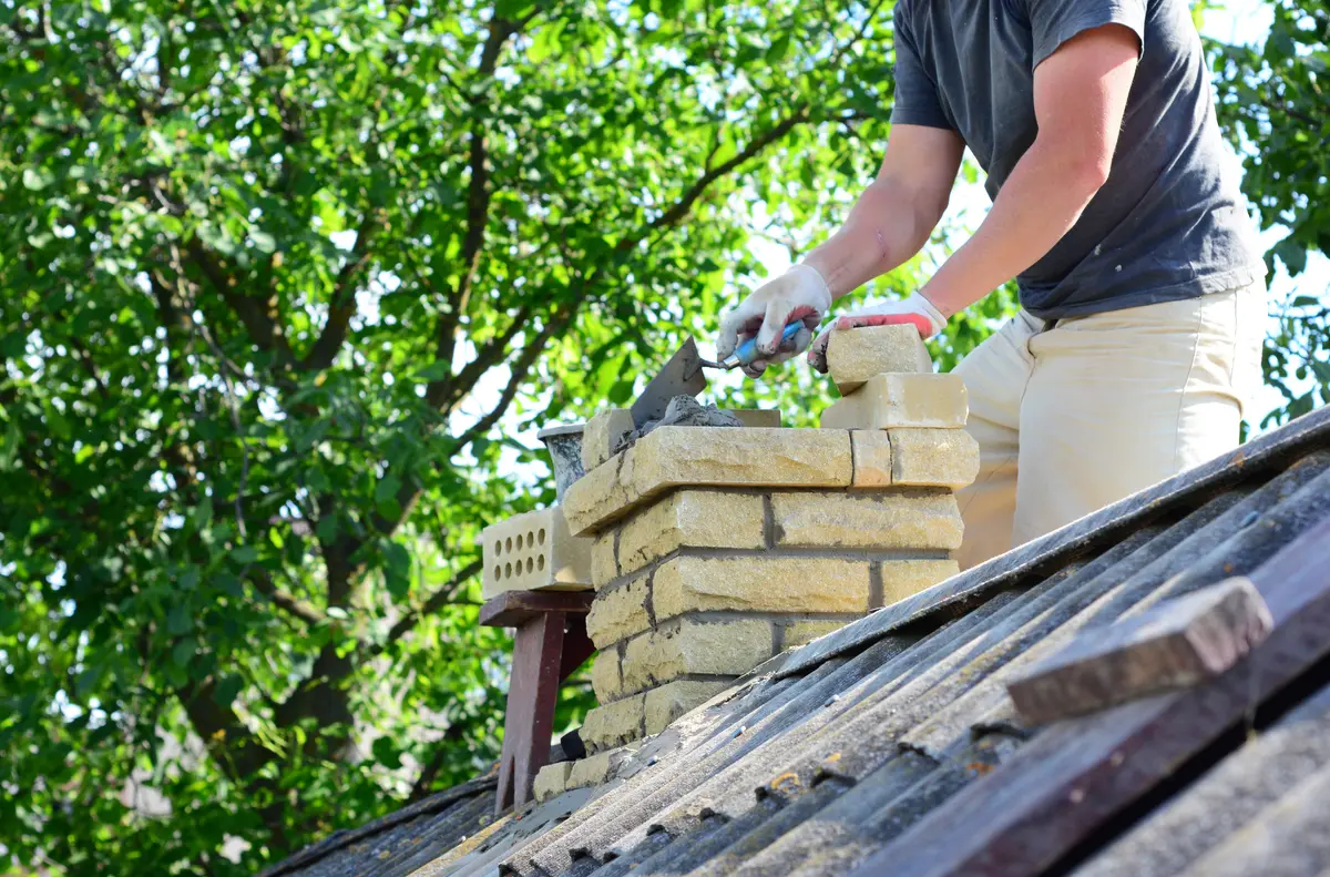 Chimney Repair work in progress