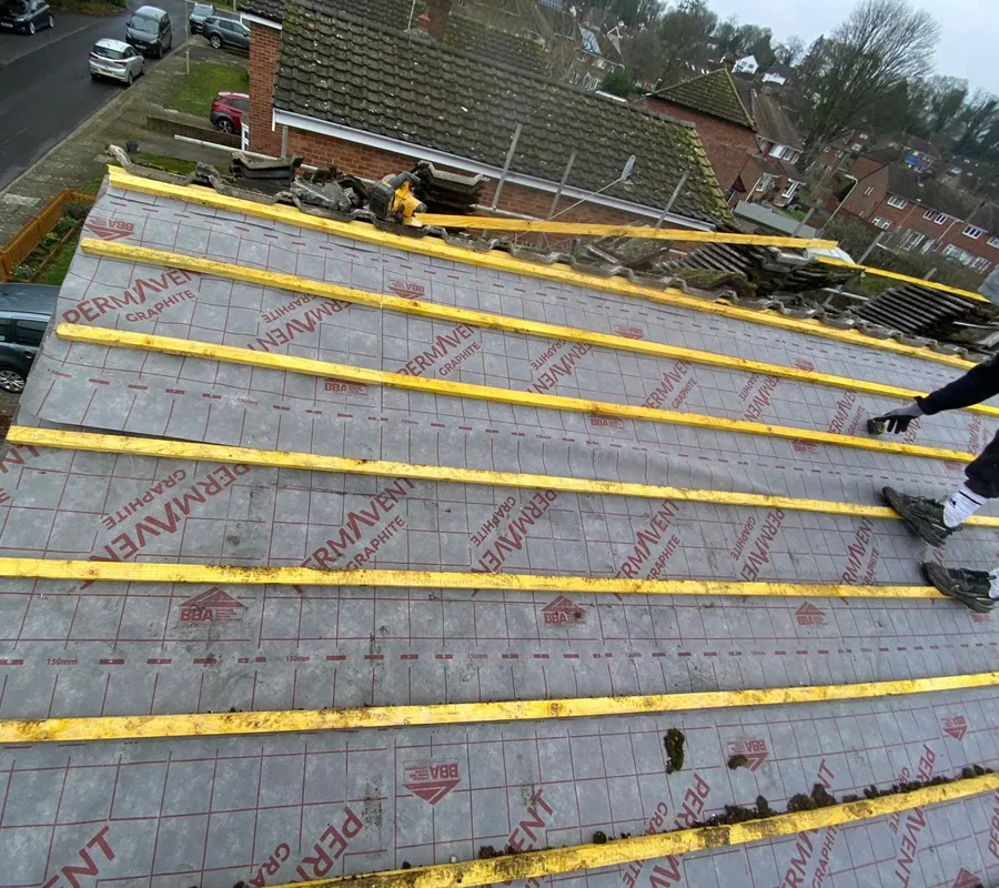 New battens across a re-roof